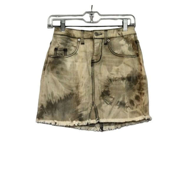 Women's Wild Fable Custom Bleach Dyed Mini Denim Skirt Size 2 - Picture 1 of 9